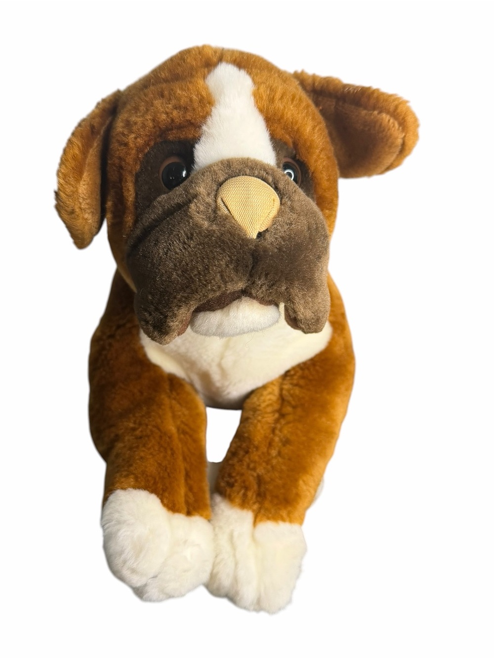 Geoffrey Toys “R” Us Boxer Dog Plush Stuffed Animal Vintage 2000 Brown White 12”